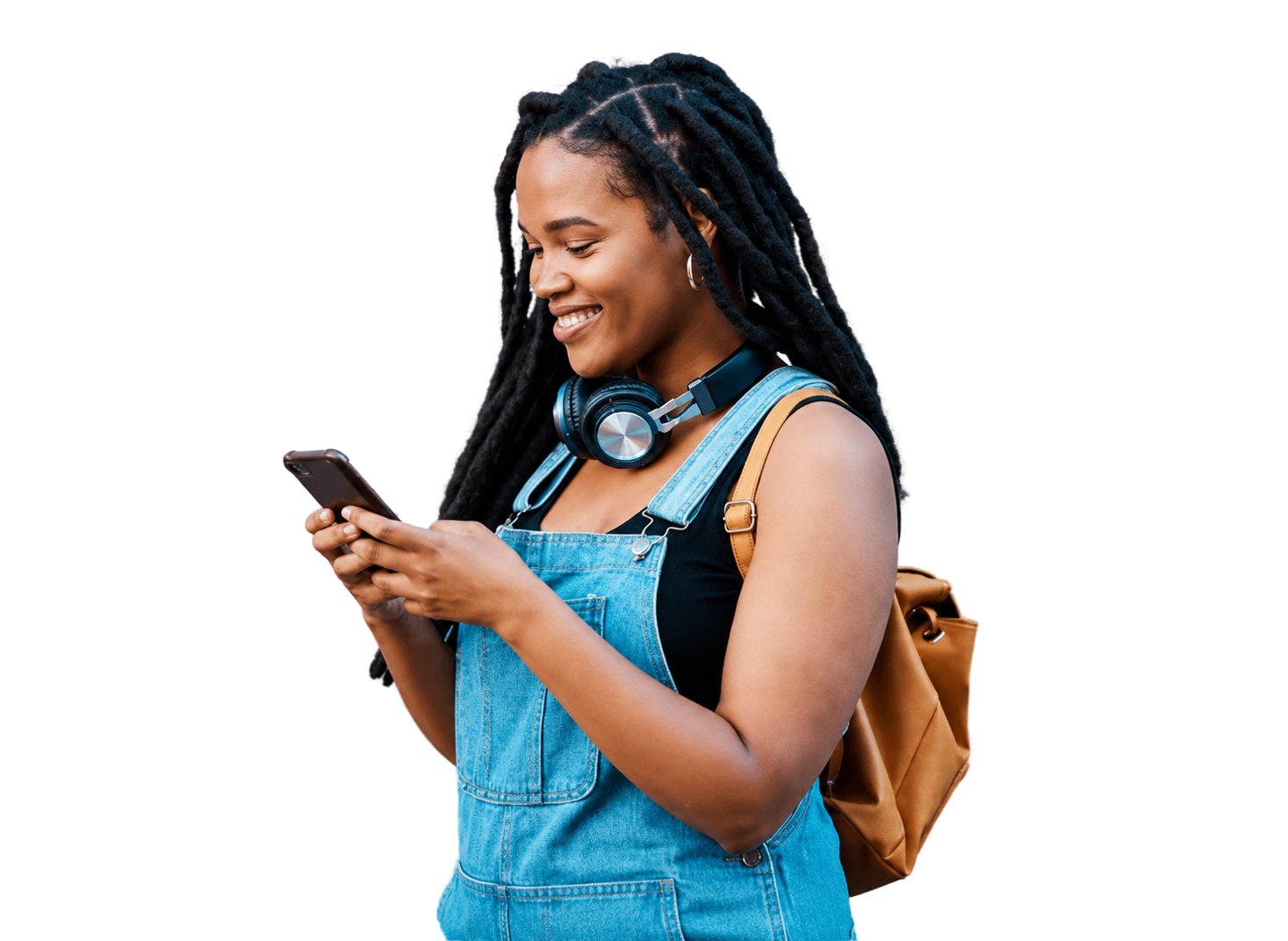 Utilisatrice LAM RDV consultant son téléphone